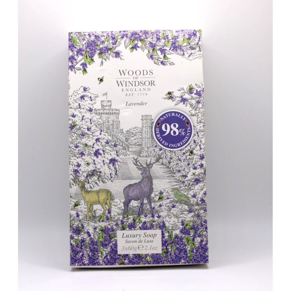 Lavender by Woods Of Windsor Fine English Soap 3 x 2.1 oz for Women